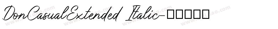DonCasualExtended Italic字体转换